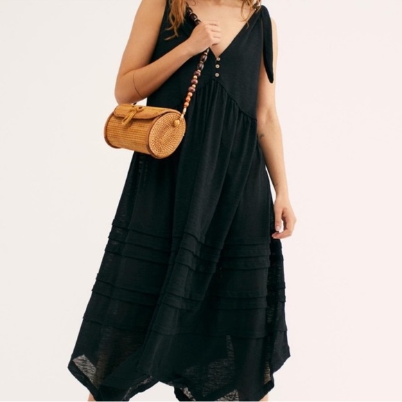 Free People Beach Bay Breeze Maxi Dress in Black Size S - Picture 16 of 16